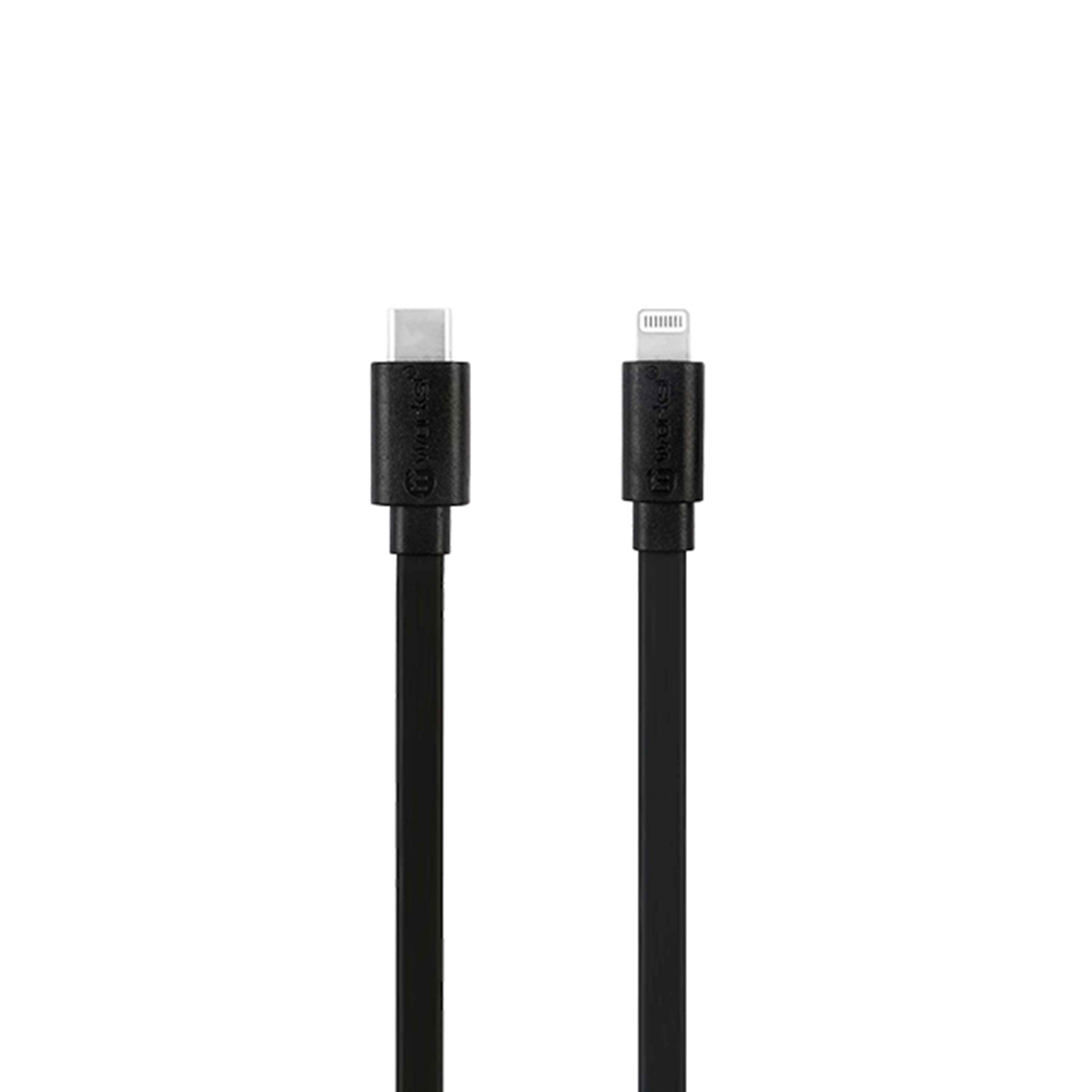 mWorks! mPower! PD Cable 6ft Type-C to Lightning Black