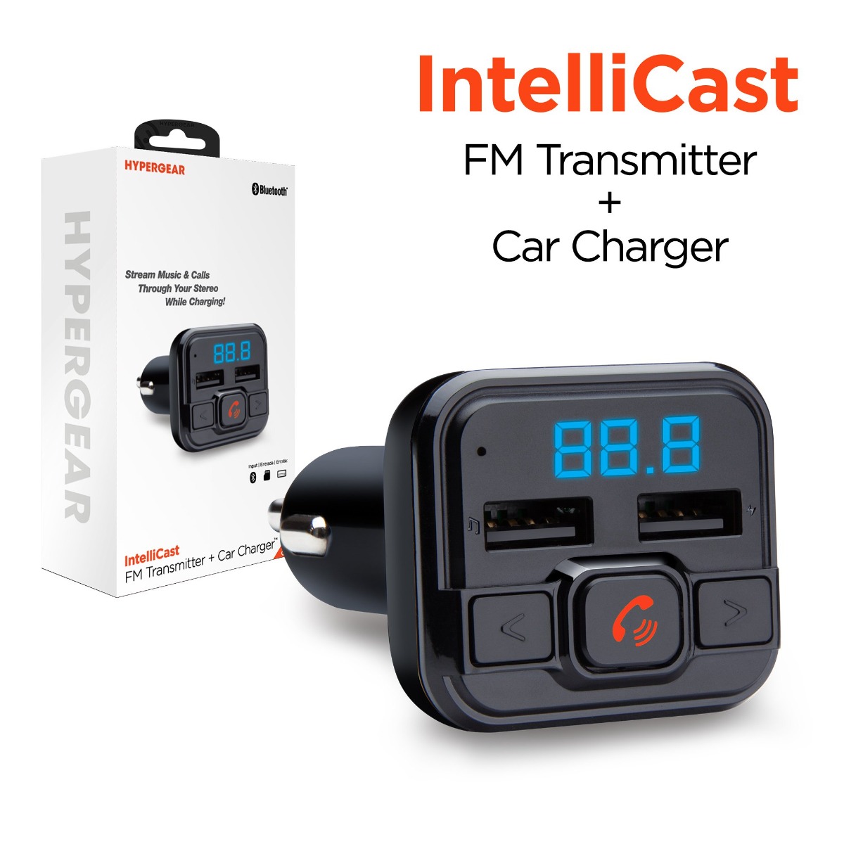 HyperGear IntelliCast FM Transmitter + Car Charger