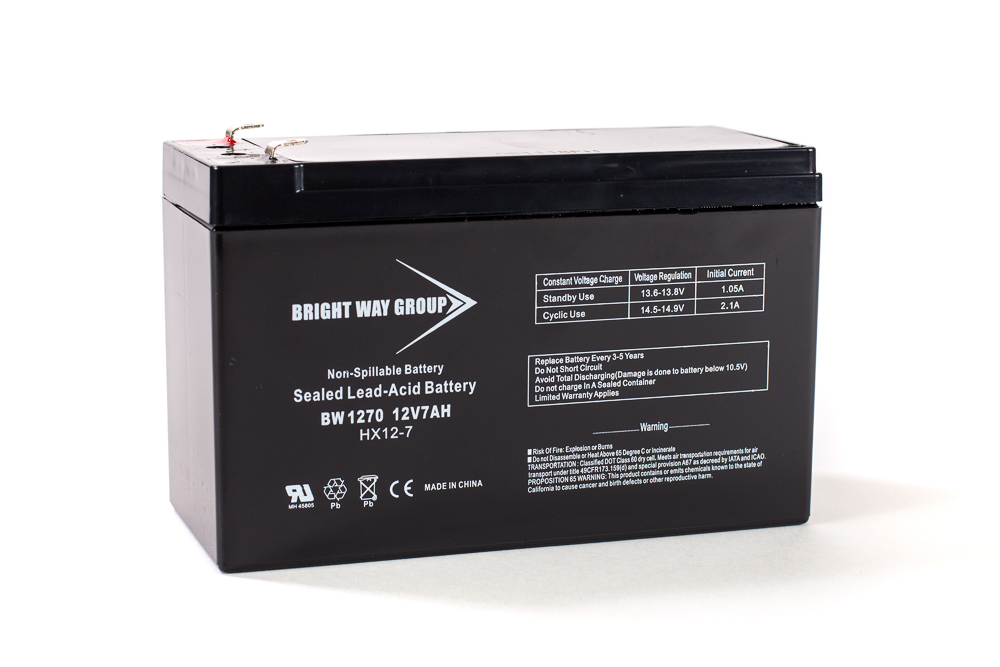 Bright Way Replacement Battery for SLA AJC 12V 7.2Ah Sealed Lead Acid - AGM - VRLA Battery