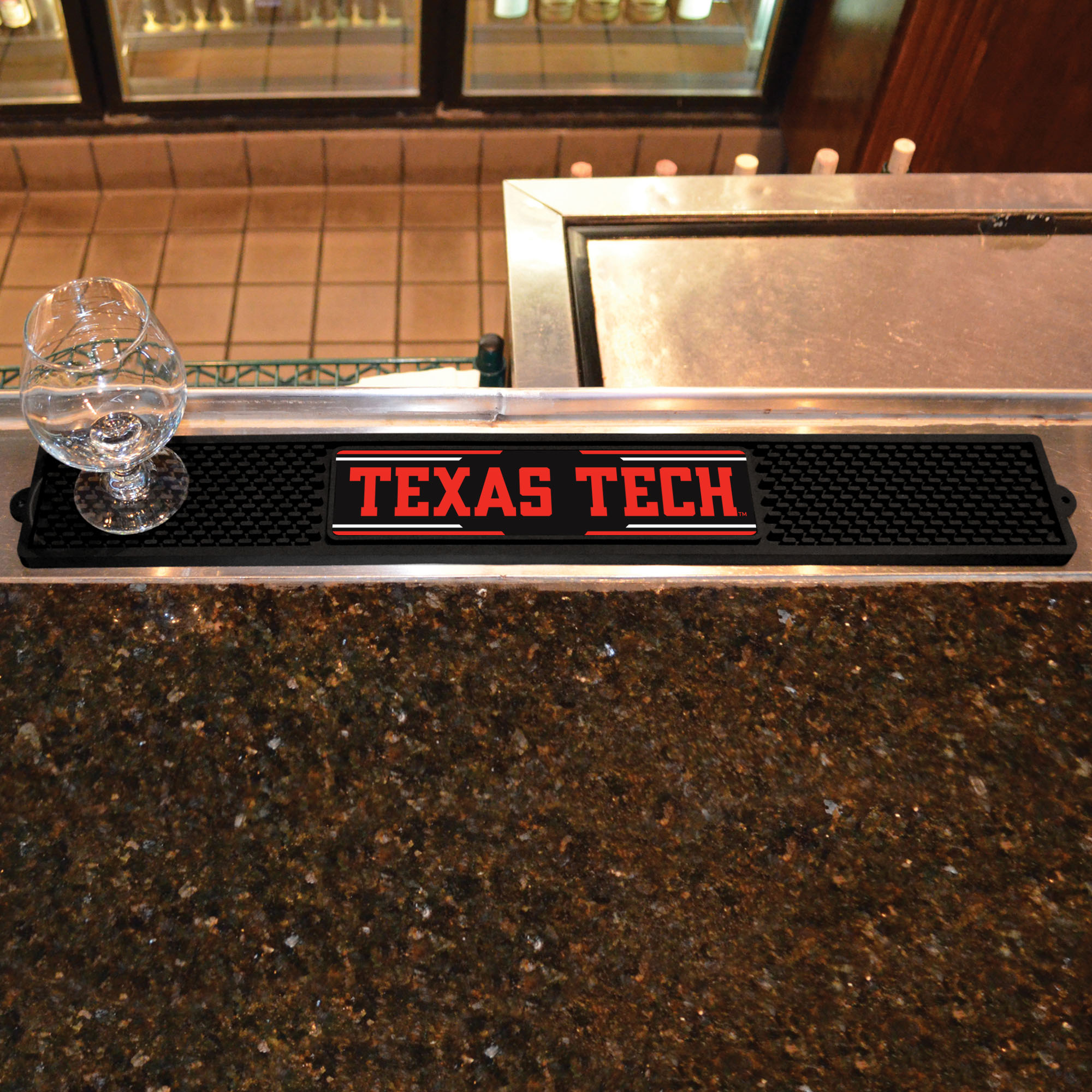 Fanmats Texas Tech Red Raiders Bar Drink Mat - 3.25in. x 24in.