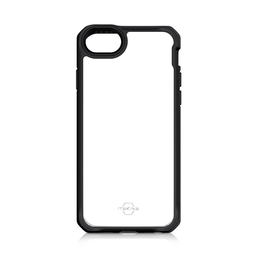 ITSKINS Solid Case iPhone SE, 8, 7, 6s, 6 - Black/Transparent