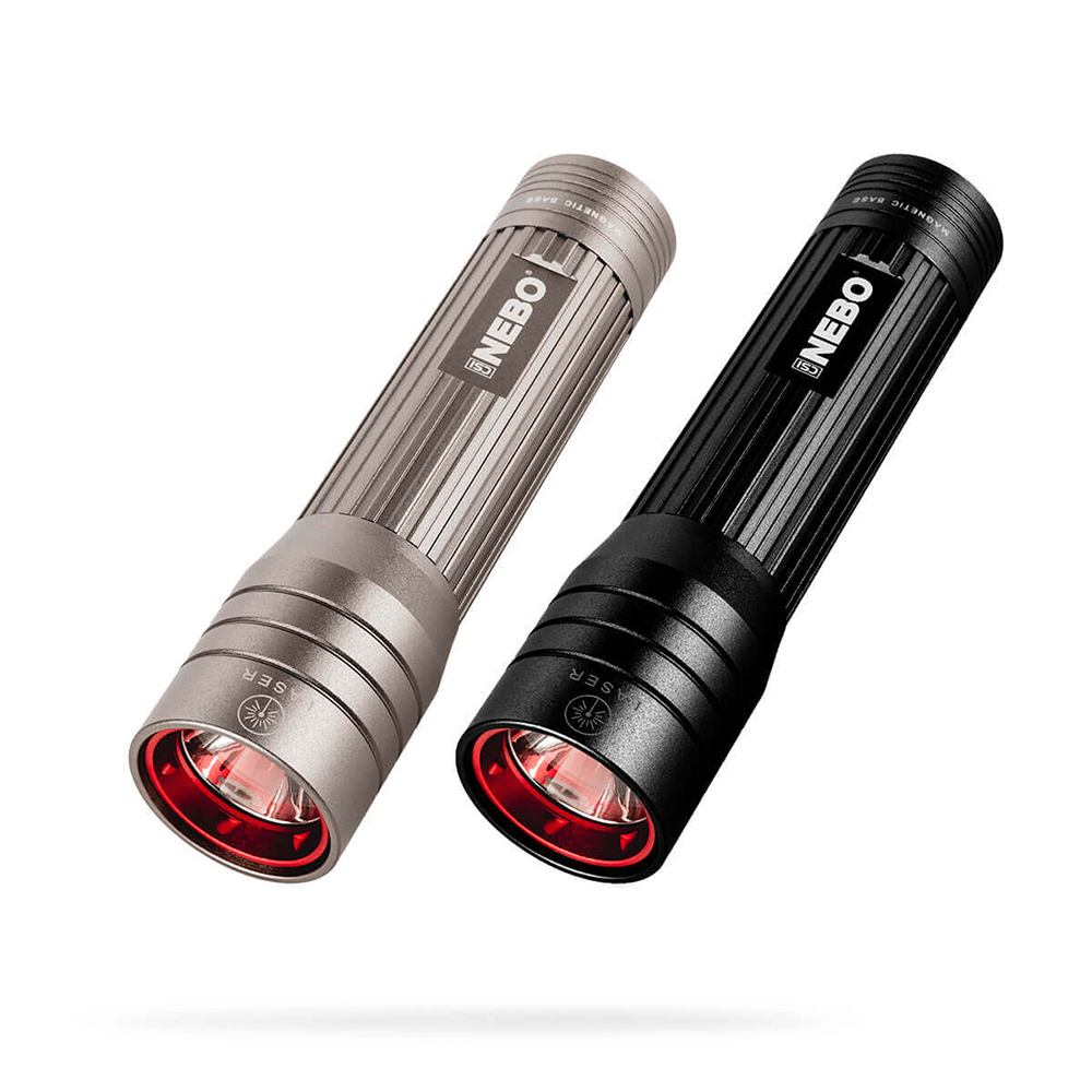 NEBO CSI Flashlight - Gray with Red Laser 250 Lumens